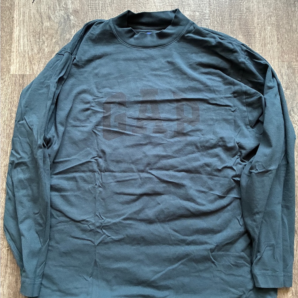 YZY Gap Balenciaga Long Sleeve Shirt - Blue, Small